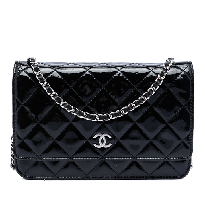 Chanel CC Matelassé Cuir verni Wallet on Chain