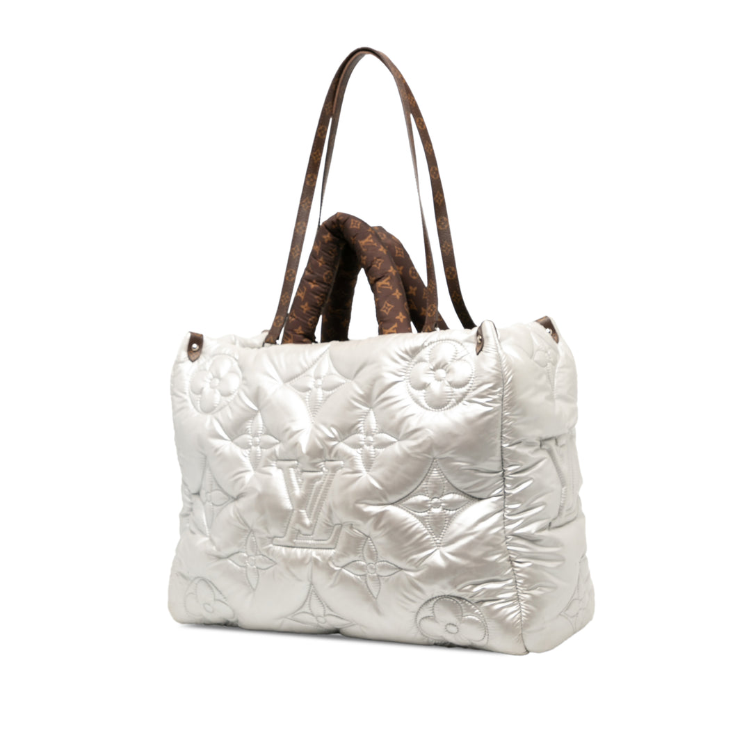 Louis Vuitton Sac à main Econyl Pillow Onthego Monogram GM Argenté – vue 2 – GABY PARIS