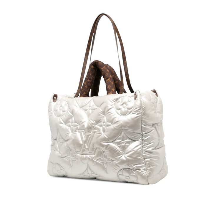 Louis Vuitton Sac à main Econyl Pillow Onthego Monogram GM Argenté – vue 2 – GABY PARIS