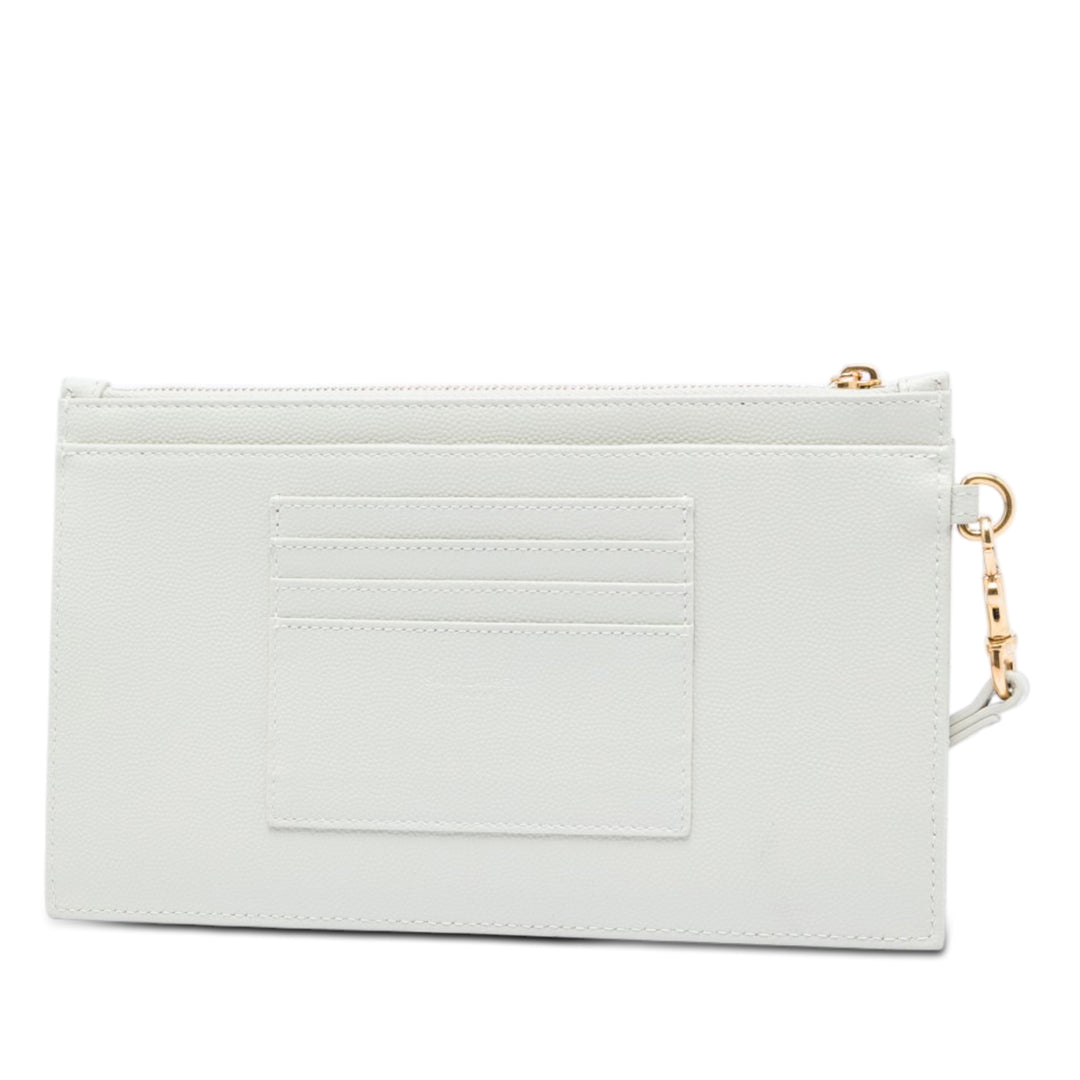 Saint Laurent Grain De Poudre Chevron Monogram Bill Pochette