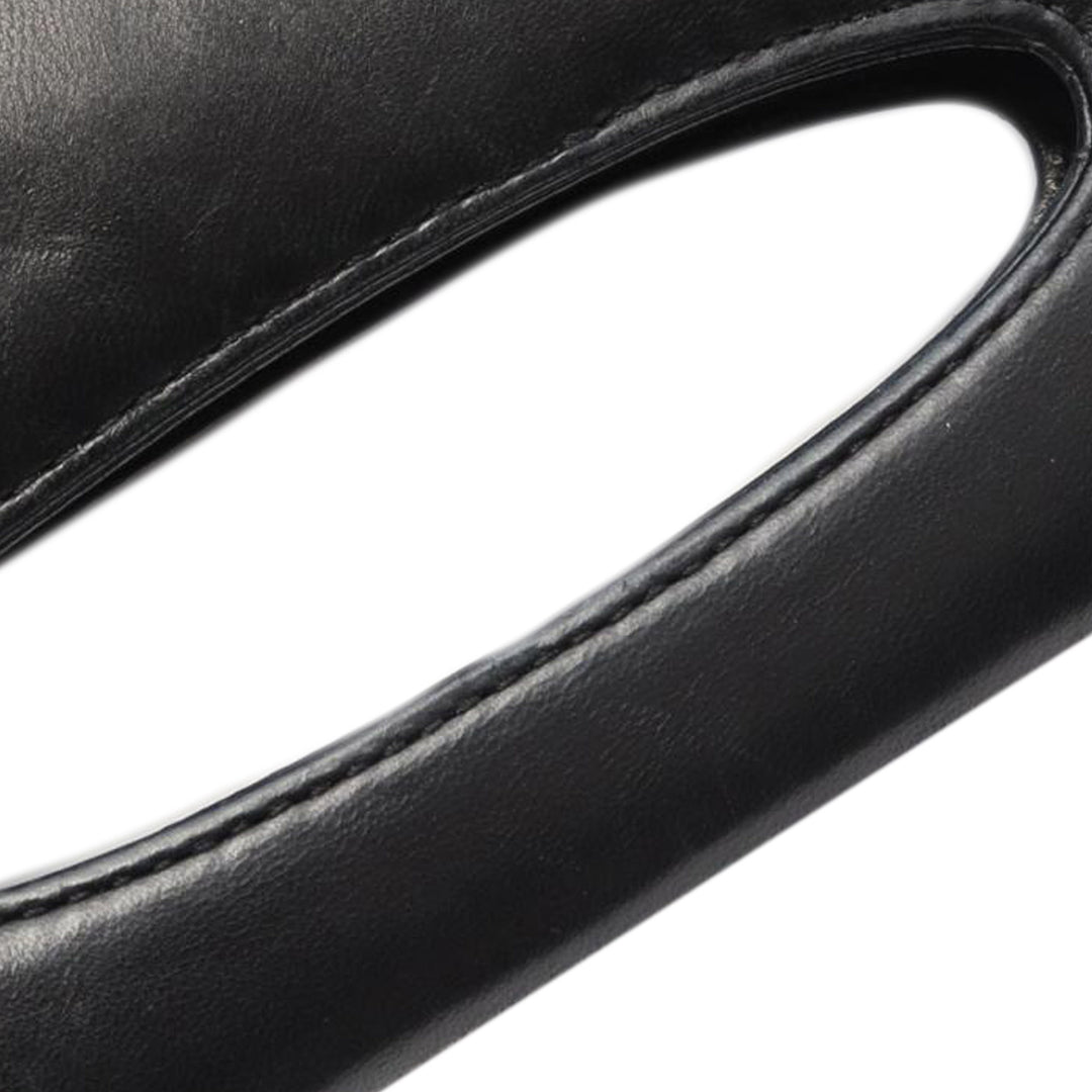 Lambskin Camellia Handbag Black - Gaby Paris