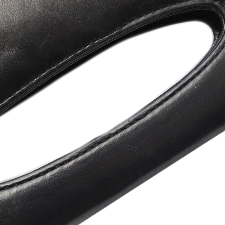 Lambskin Camellia Handbag Black - Gaby Paris