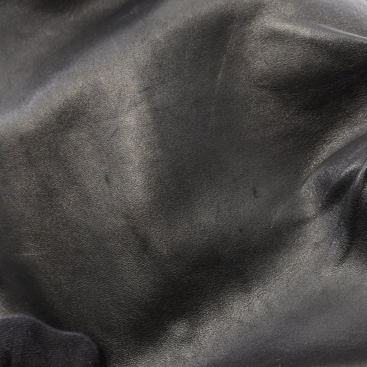 Lambskin Camellia Handbag Black - Gaby Paris