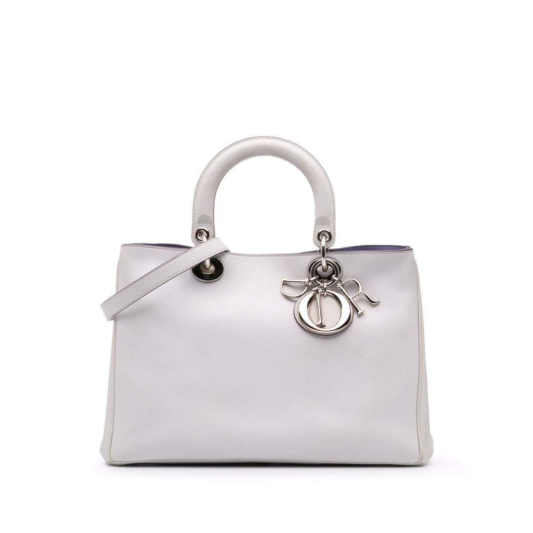 Medium Leather Diorissimo Satchel Purple - Gaby Paris