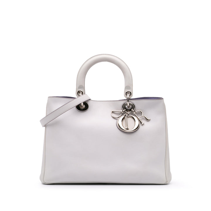 Medium Leather Diorissimo Satchel Purple - Gaby Paris