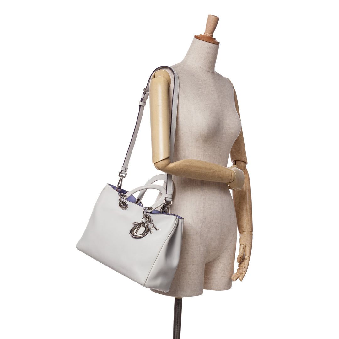 Medium Leather Diorissimo Satchel Purple - Gaby Paris