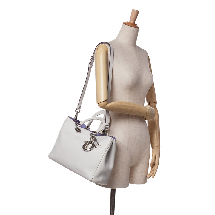 Medium Leather Diorissimo Satchel Purple - Gaby Paris