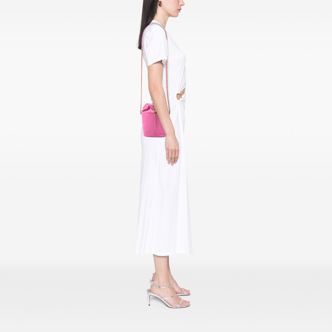Chanel Sac seau CC Matelassé à cordon seau Petit Cuir caviar Rose – vue 6 – GABY PARIS