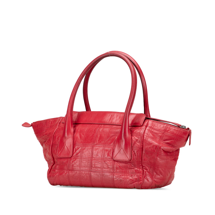 Chanel Carré Surpiqué Lax Sac Cuir d'agneau