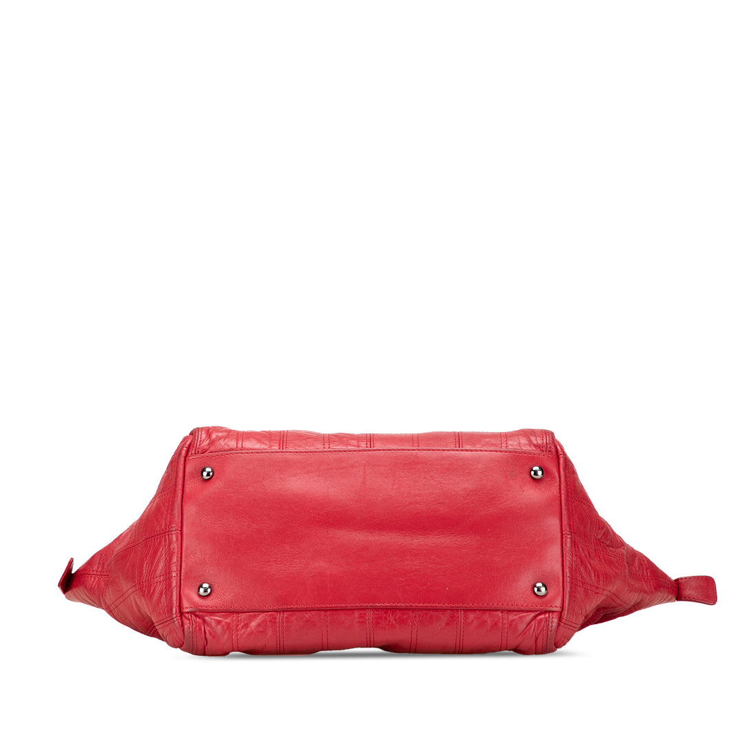 Chanel Carré Surpiqué Lax Sac Cuir d'agneau