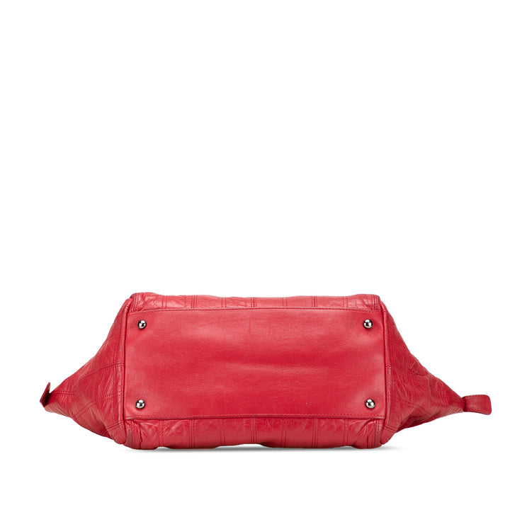 Chanel Carré Surpiqué Lax Sac Cuir d'agneau