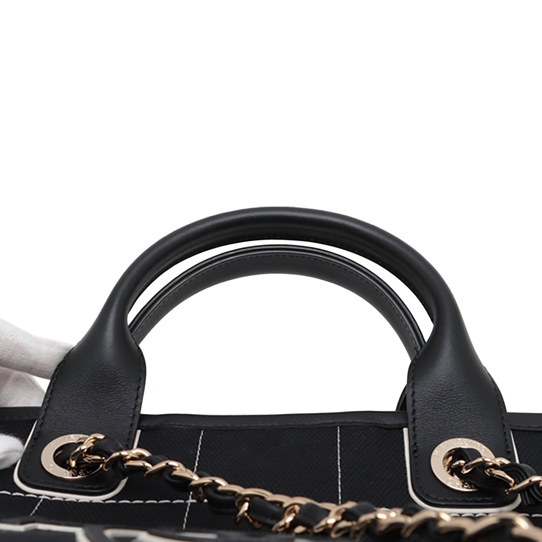 Chanel Medium Toile Surpiqué Deauville Cabas