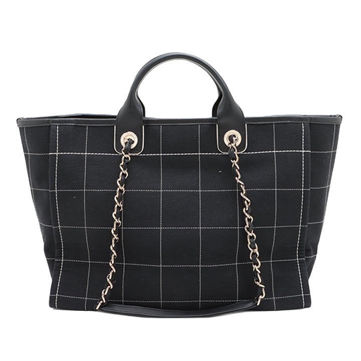 Chanel Medium Toile Surpiqué Deauville Cabas