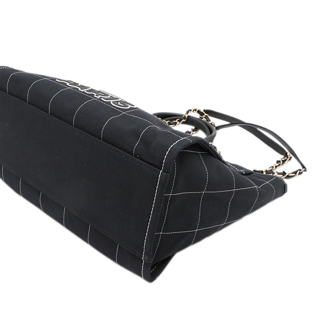 Chanel Medium Toile Surpiqué Deauville Cabas