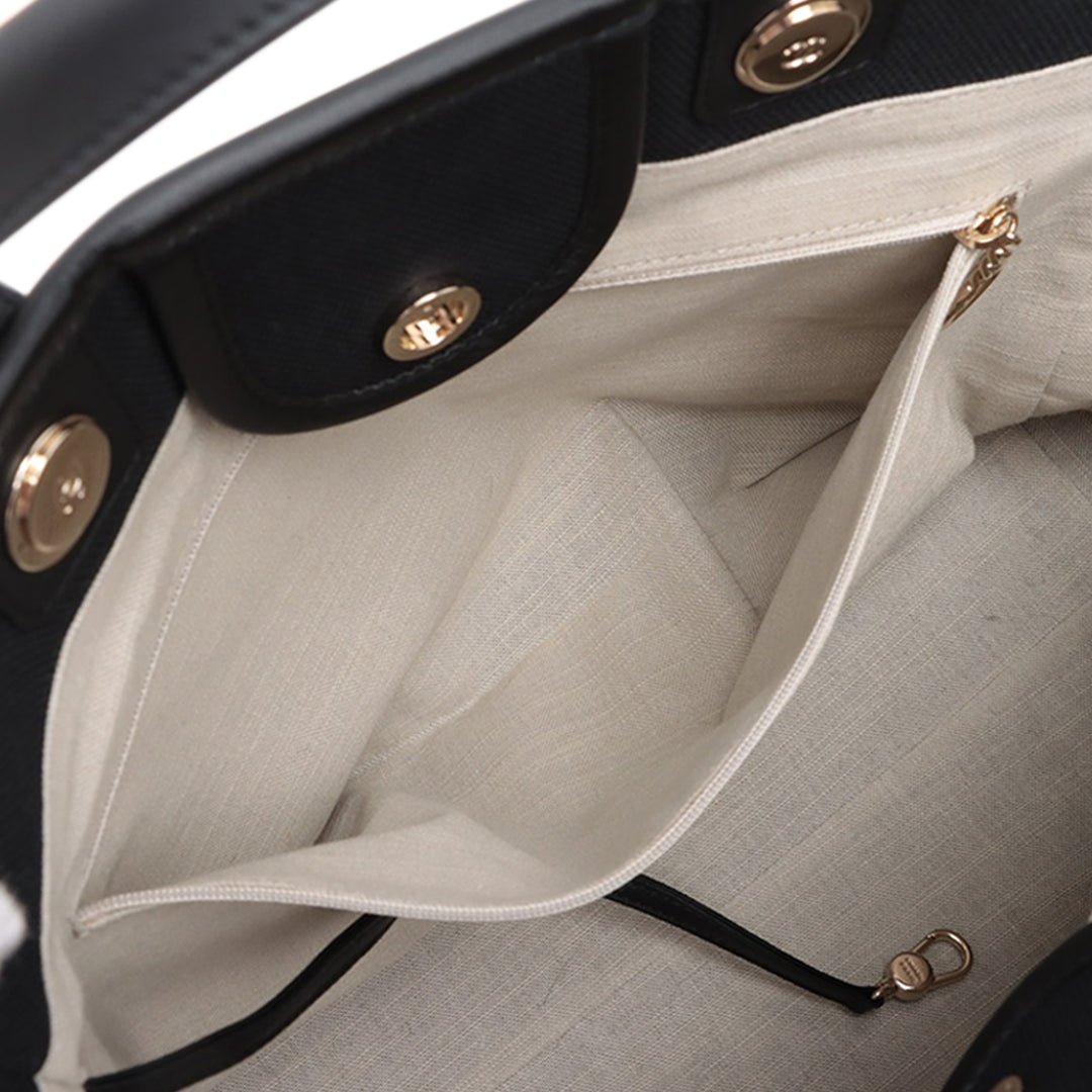 Chanel Medium Toile Surpiqué Deauville Cabas