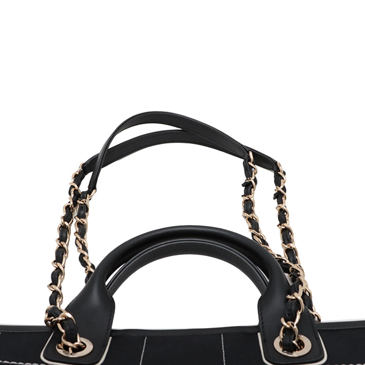 Chanel Medium Toile Surpiqué Deauville Cabas