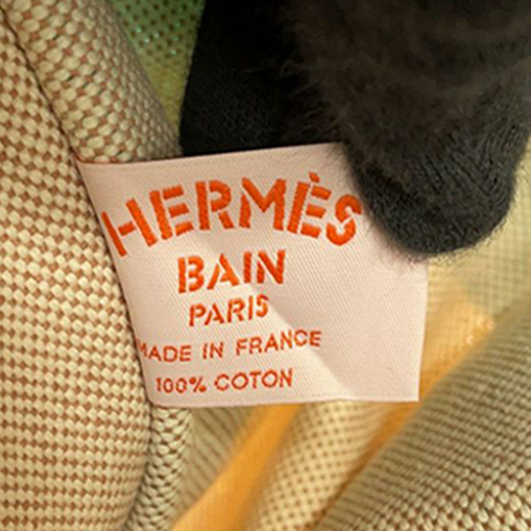 Hermès Toile Escale a la Plage Beach Sac