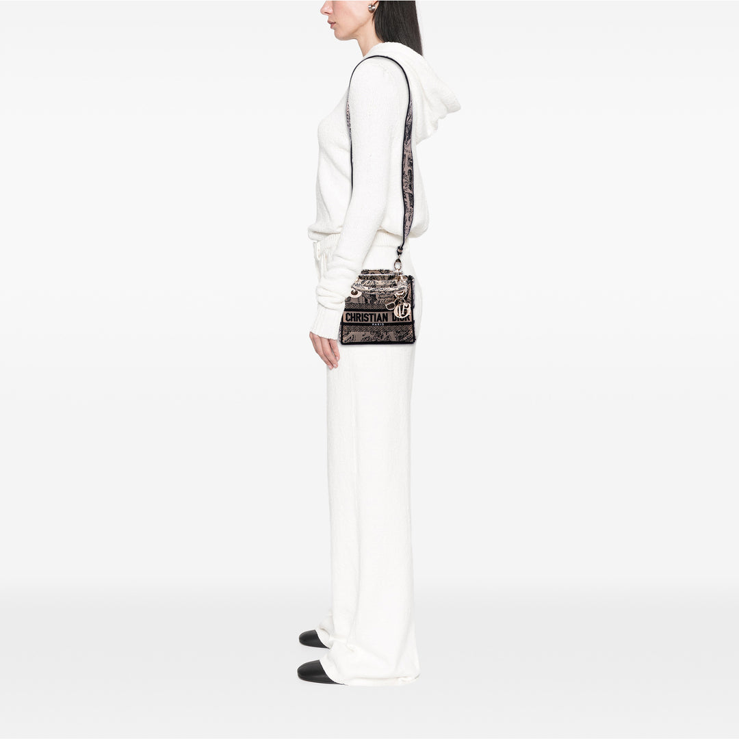 Dior Mini brodé Toile Plan de Paris Lady D Lite