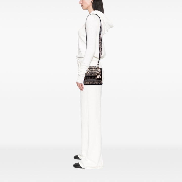 Dior Mini brodé Toile Plan de Paris Lady D Lite