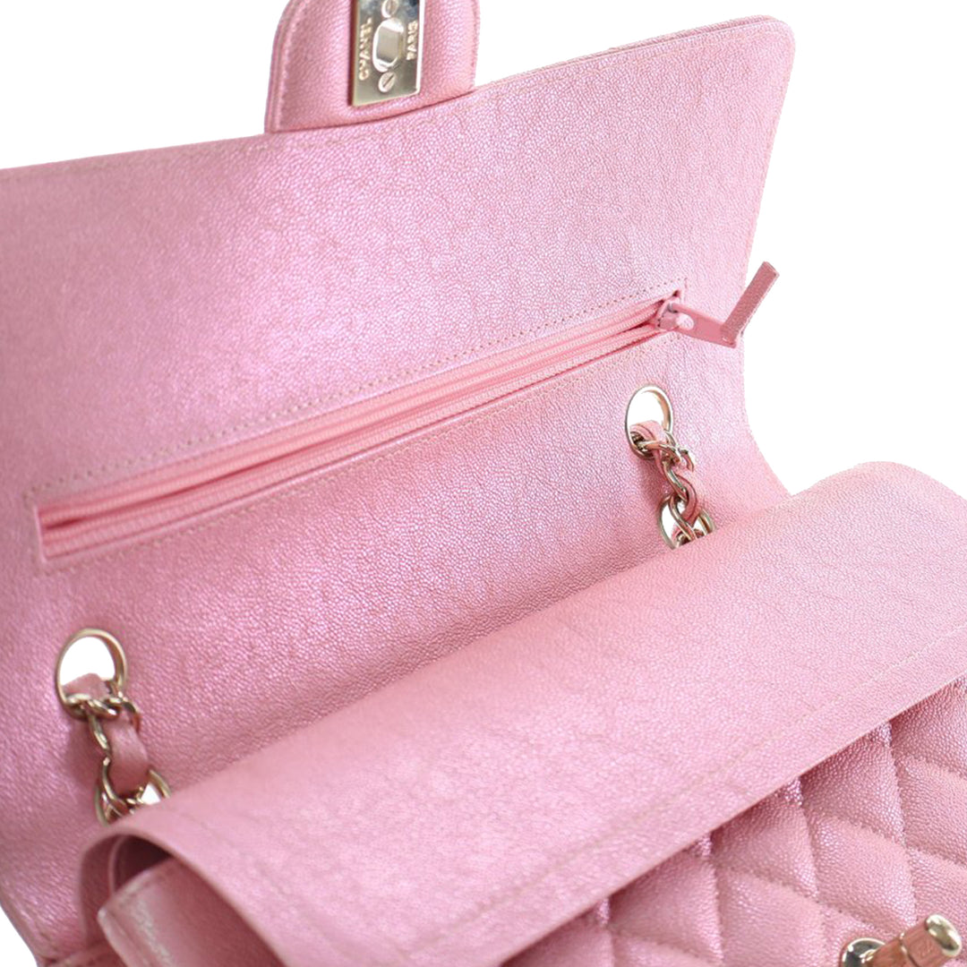 Chanel Medium Classic Iridescent Caviar Double rabat