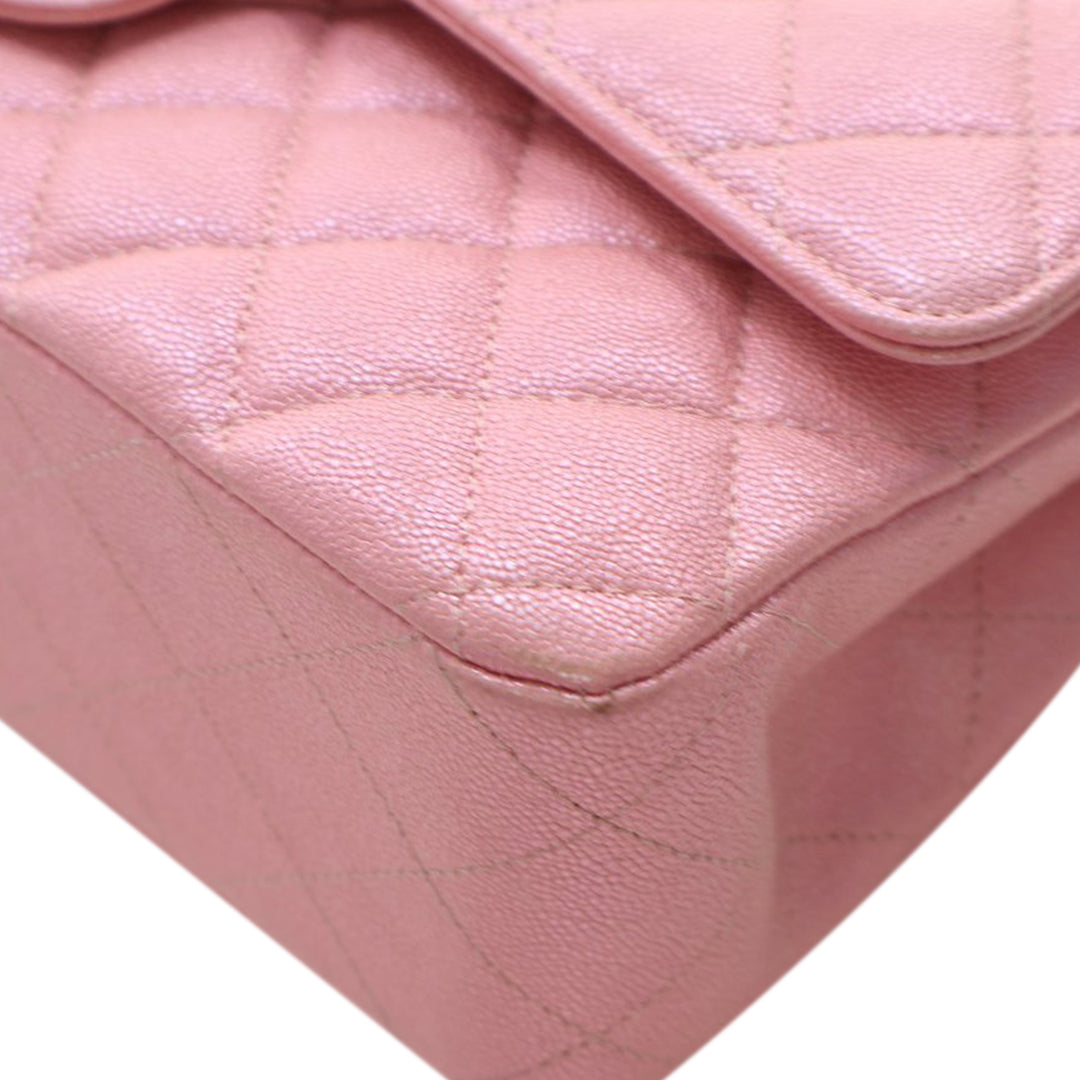 Chanel Medium Classic Iridescent Caviar Double rabat