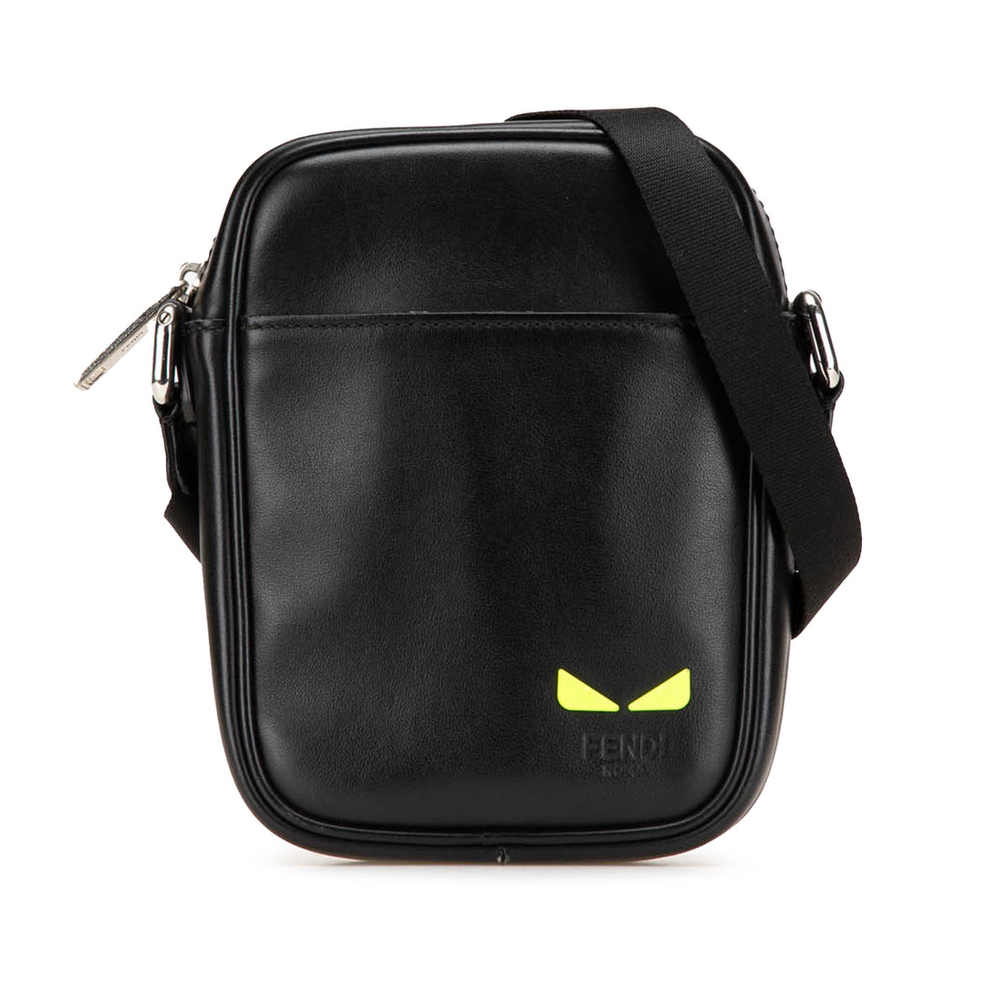 Small Leather Monster Bug Crossbody Black - Gaby Paris