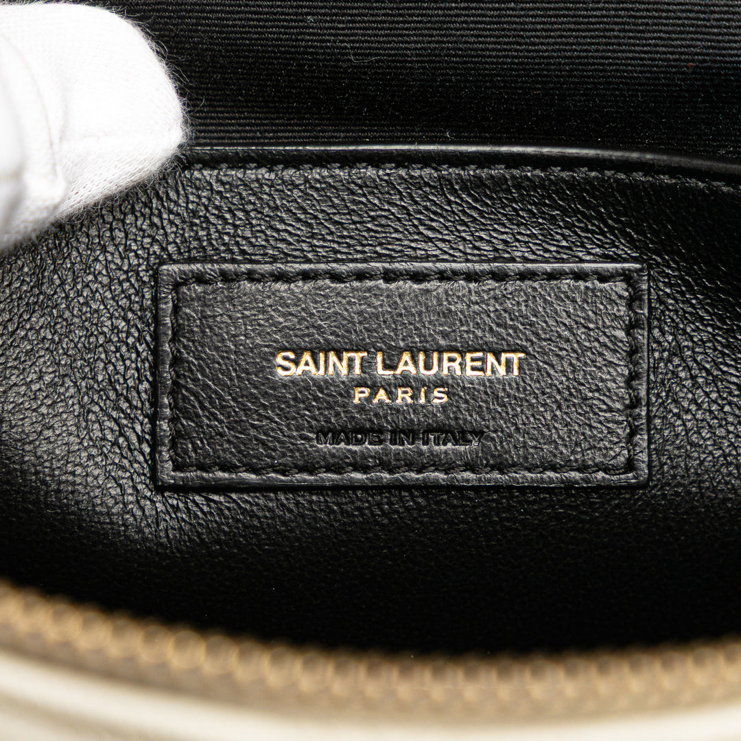 Saint Laurent Grain de Poudre Quilted 80's Vanity Bag Blanc – GABY PARIS Authentique