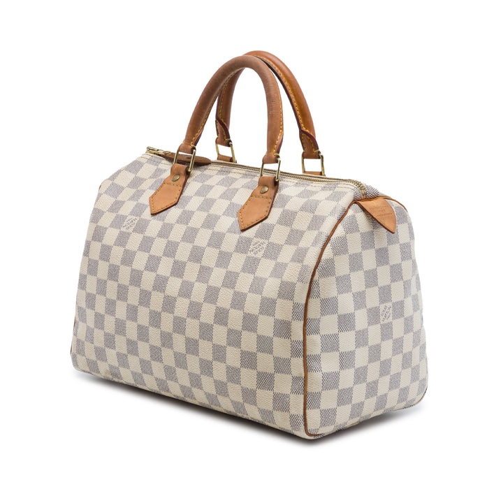 Louis Vuitton Speedy 30 Damier Azur Blanc