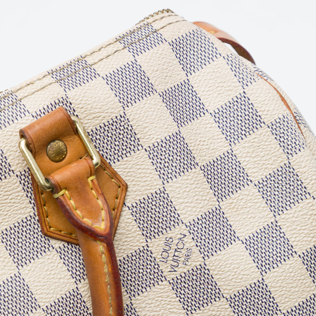 Louis Vuitton Speedy 30 Damier Azur Blanc
