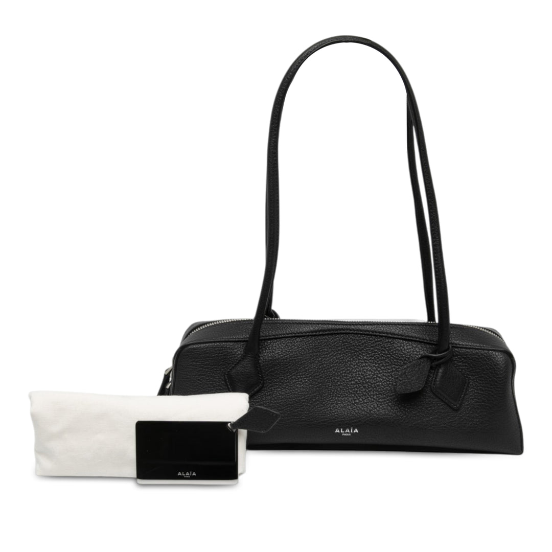 ALAÏA Le Teckel Sac Moyen Cuir de chèvre Noir – vue 6 – GABY PARIS