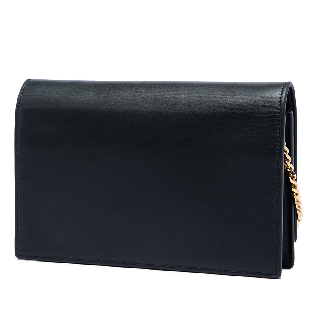 Saint Laurent Small Smooth Cuir de veau Monogram Kate Pompon Sac porté croisé