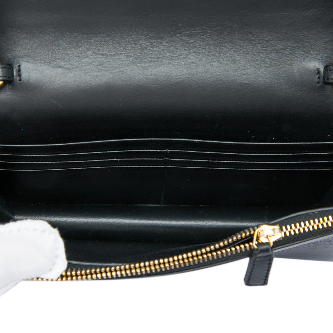 Saint Laurent Small Smooth Cuir de veau Monogram Kate Pompon Sac porté croisé
