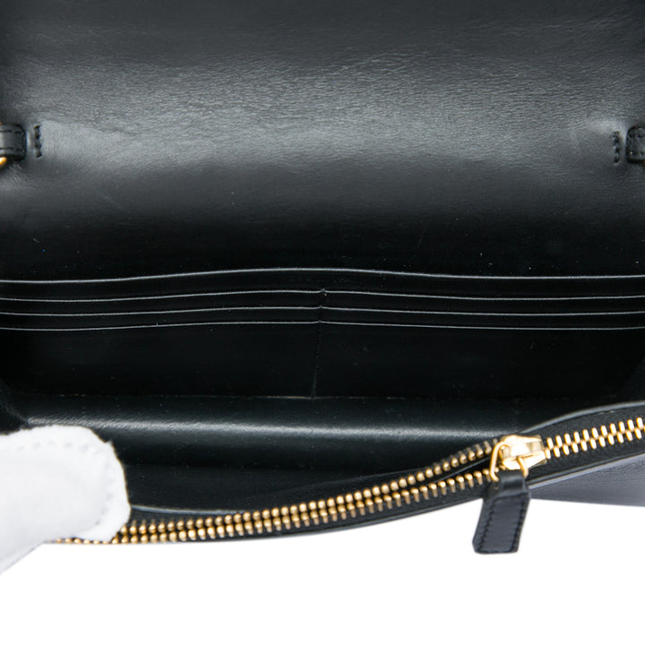 Saint Laurent Small Smooth Cuir de veau Monogram Kate Pompon Sac porté croisé