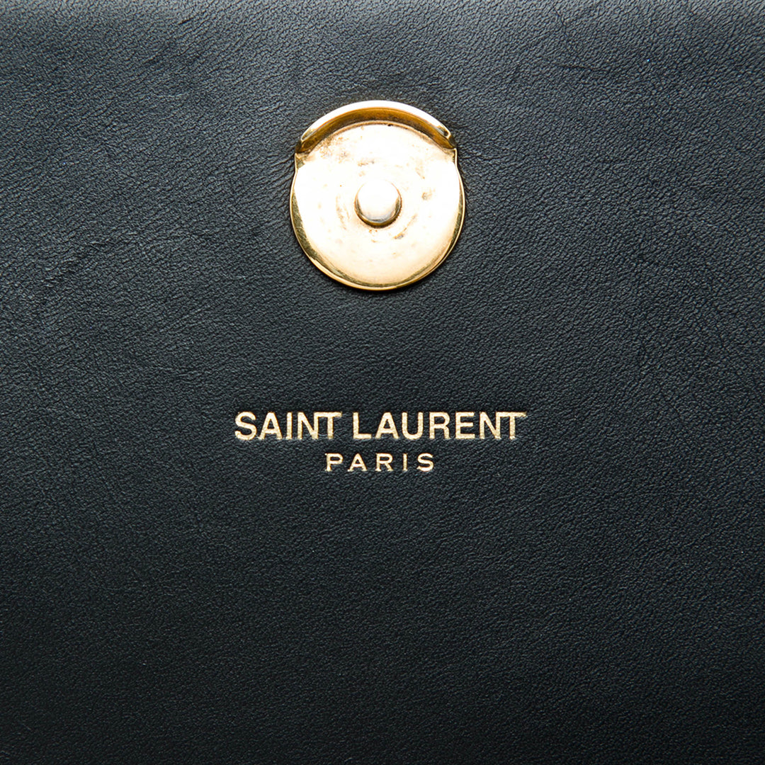 Saint Laurent Small Smooth Cuir de veau Monogram Kate Pompon Sac porté croisé