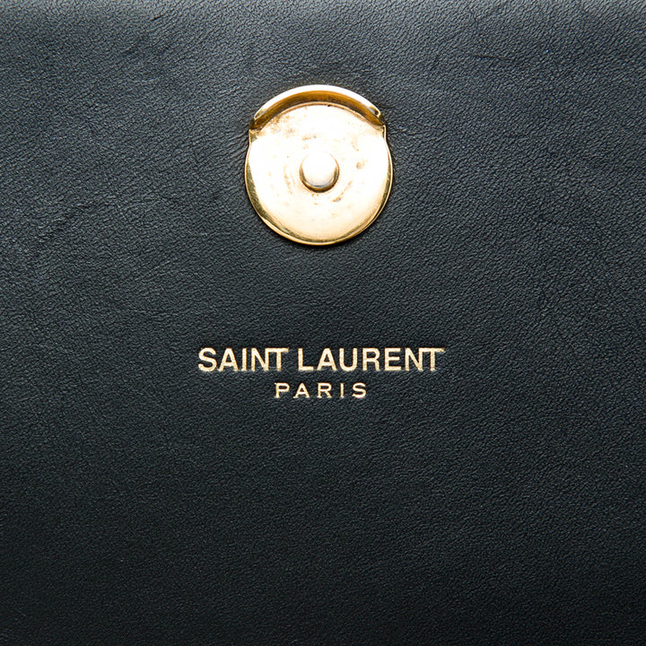 Saint Laurent Small Smooth Cuir de veau Monogram Kate Pompon Sac porté croisé