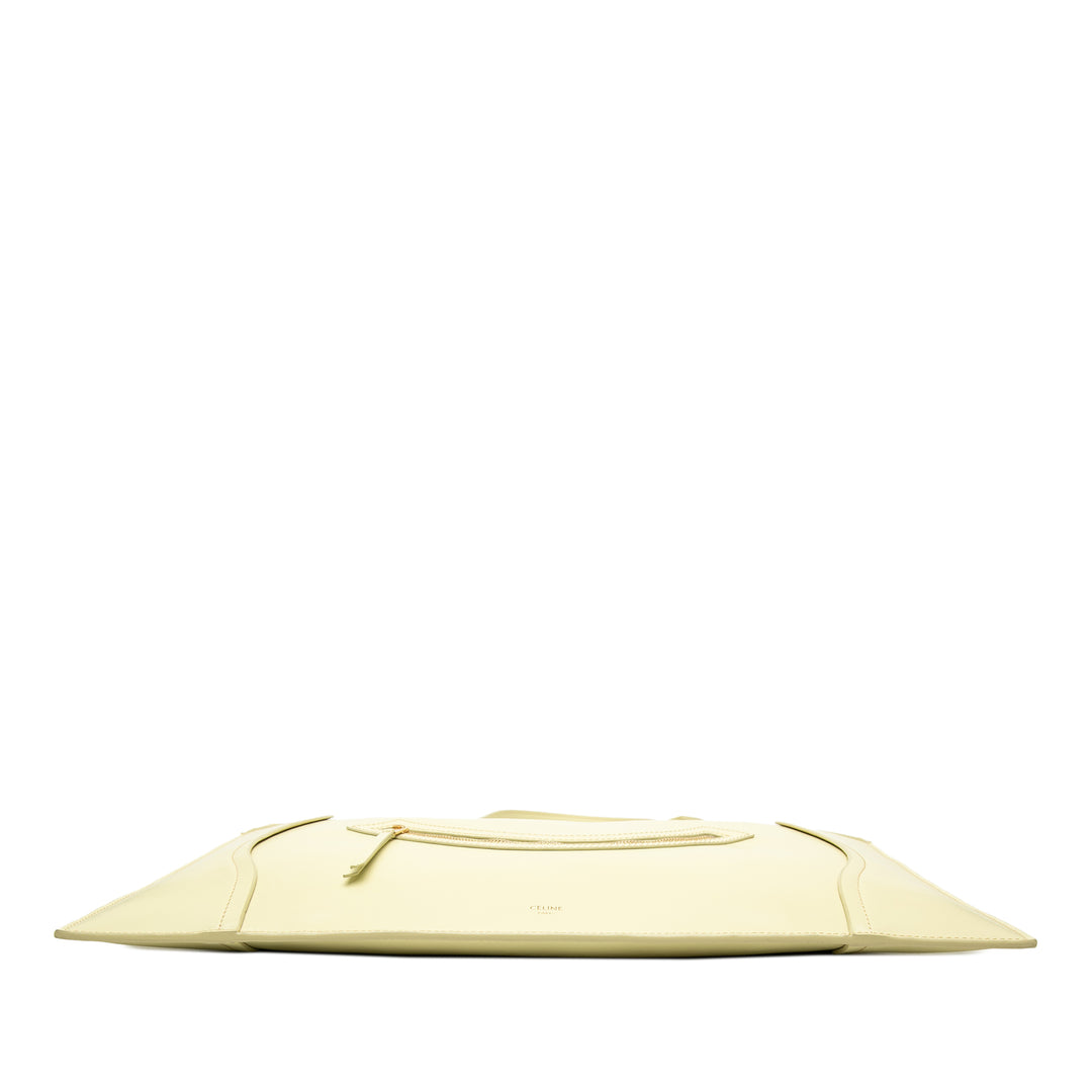 Celine Glossy Plat Luggage Cabas Cuir de veau