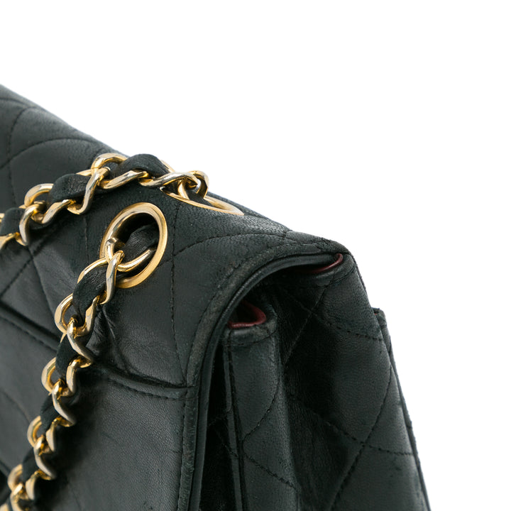 Quilted Lambskin Shoulder Bag Black - Gaby Paris