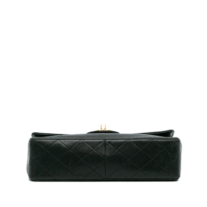 Quilted Lambskin Shoulder Bag Black - Gaby Paris