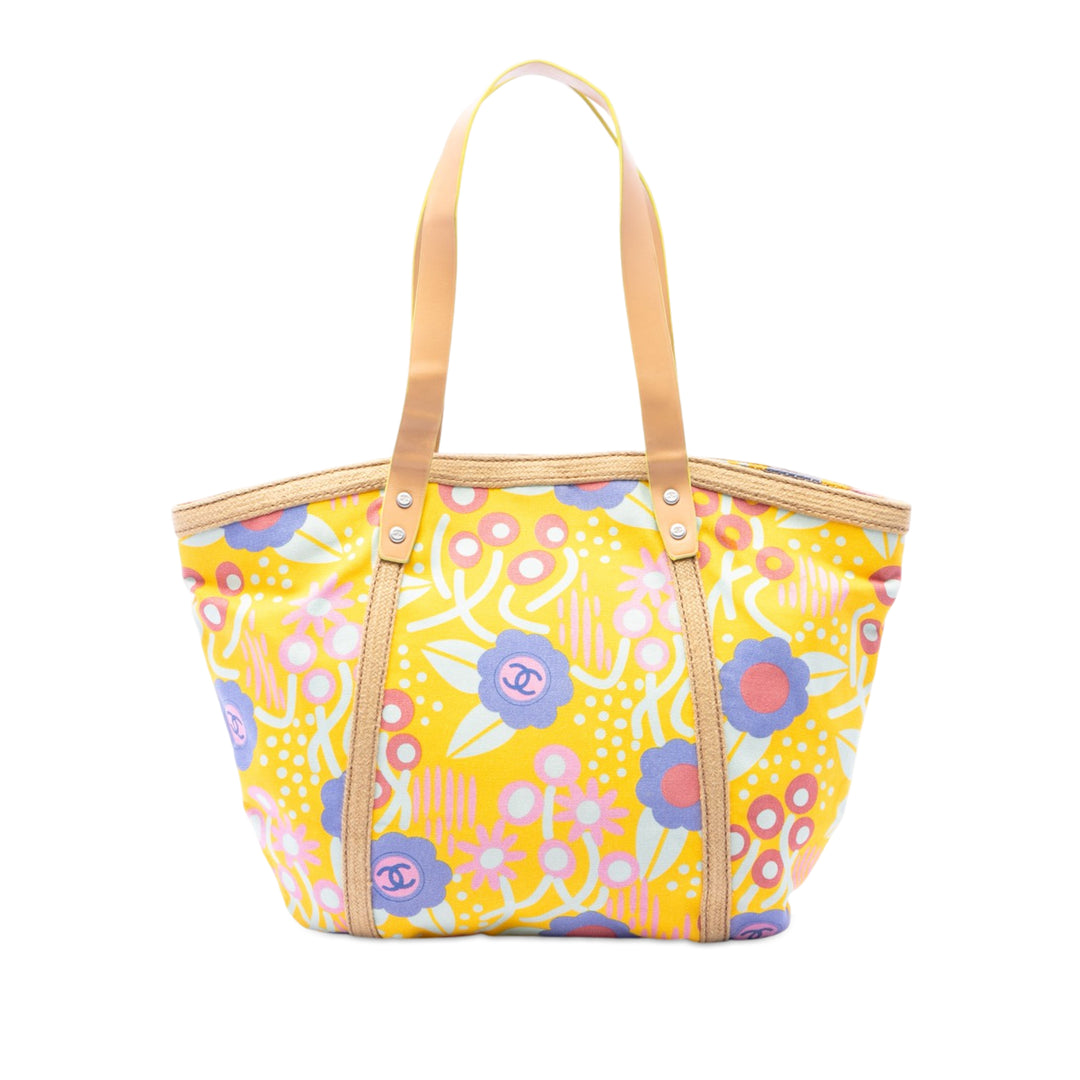 Chanel CC Toile High Summer Flower Cabas