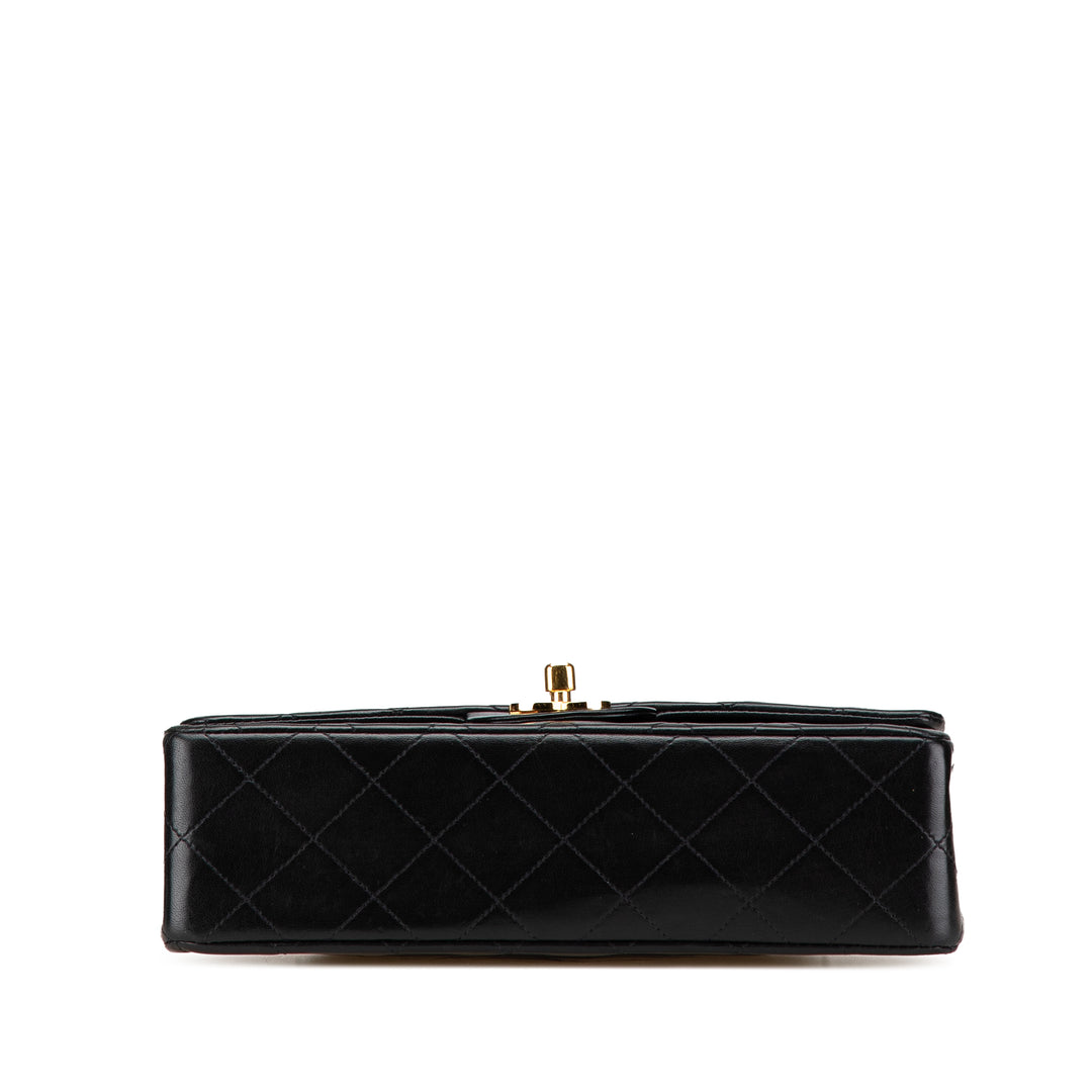 Small Classic Lambskin Double Flap Black - Gaby Paris