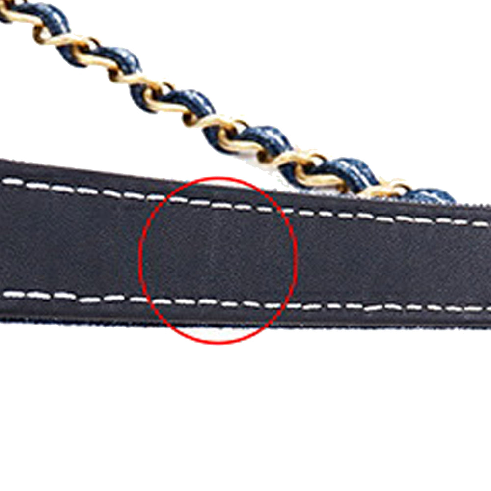 CC Quilted Denim Vanity Bag Blue - Gaby Paris