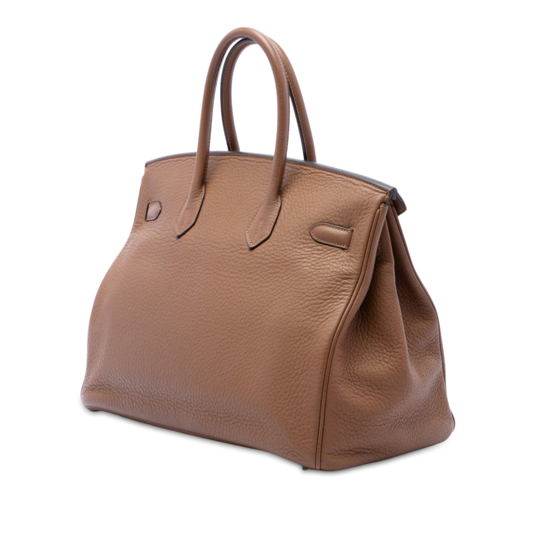 Hermès Birkin Retourne 35 Clémence Marron – vue 2 – GABY PARIS