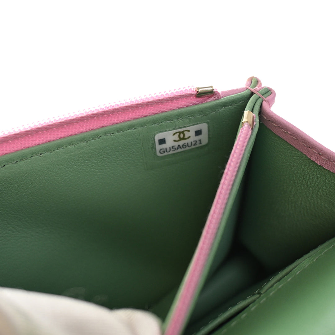 Chanel CC Matelassé Cuir d’agneau anse supérieure Phone Holder avec chaîne