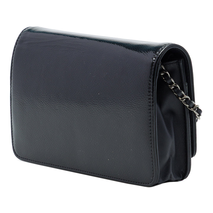 CC Wallet on Chain Cuir caviar Noir