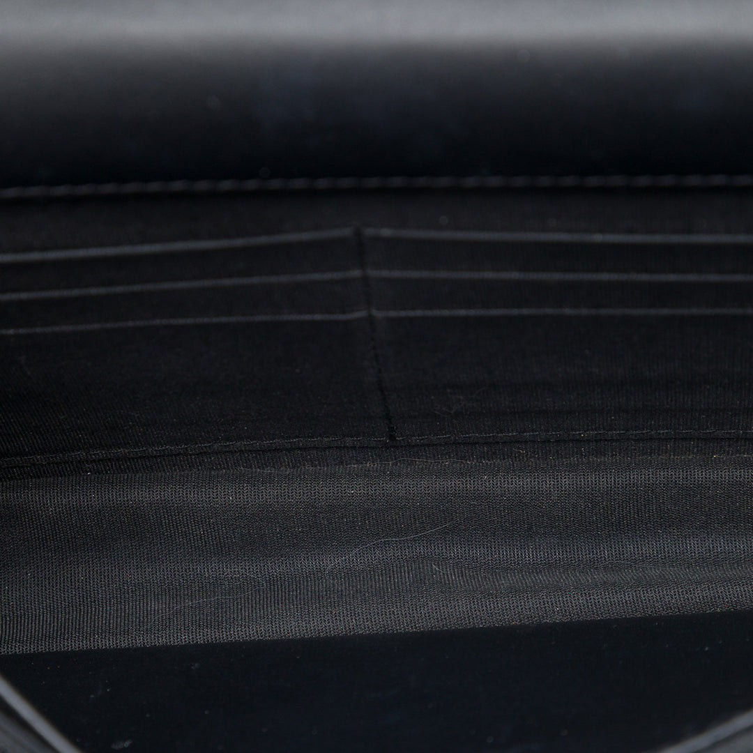 CC Wallet on Chain Cuir caviar Noir