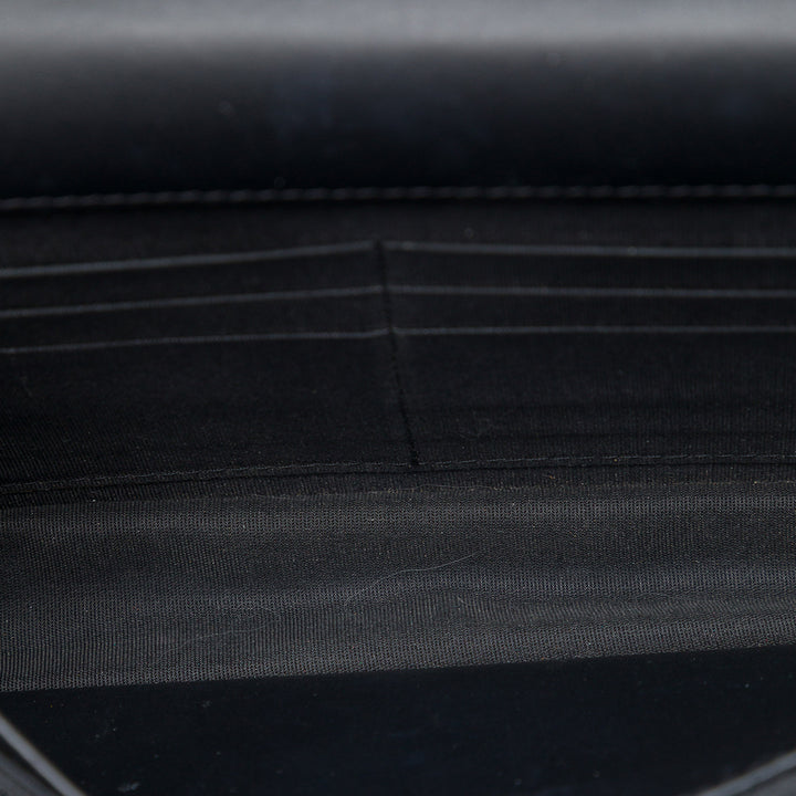 CC Wallet on Chain Cuir caviar Noir