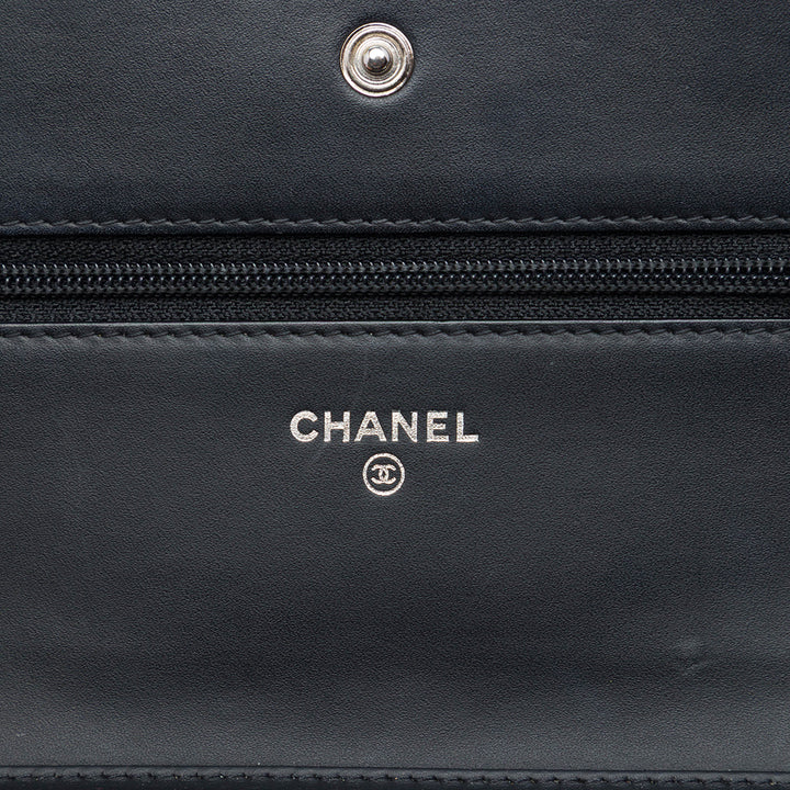 CC Wallet on Chain Cuir caviar Noir