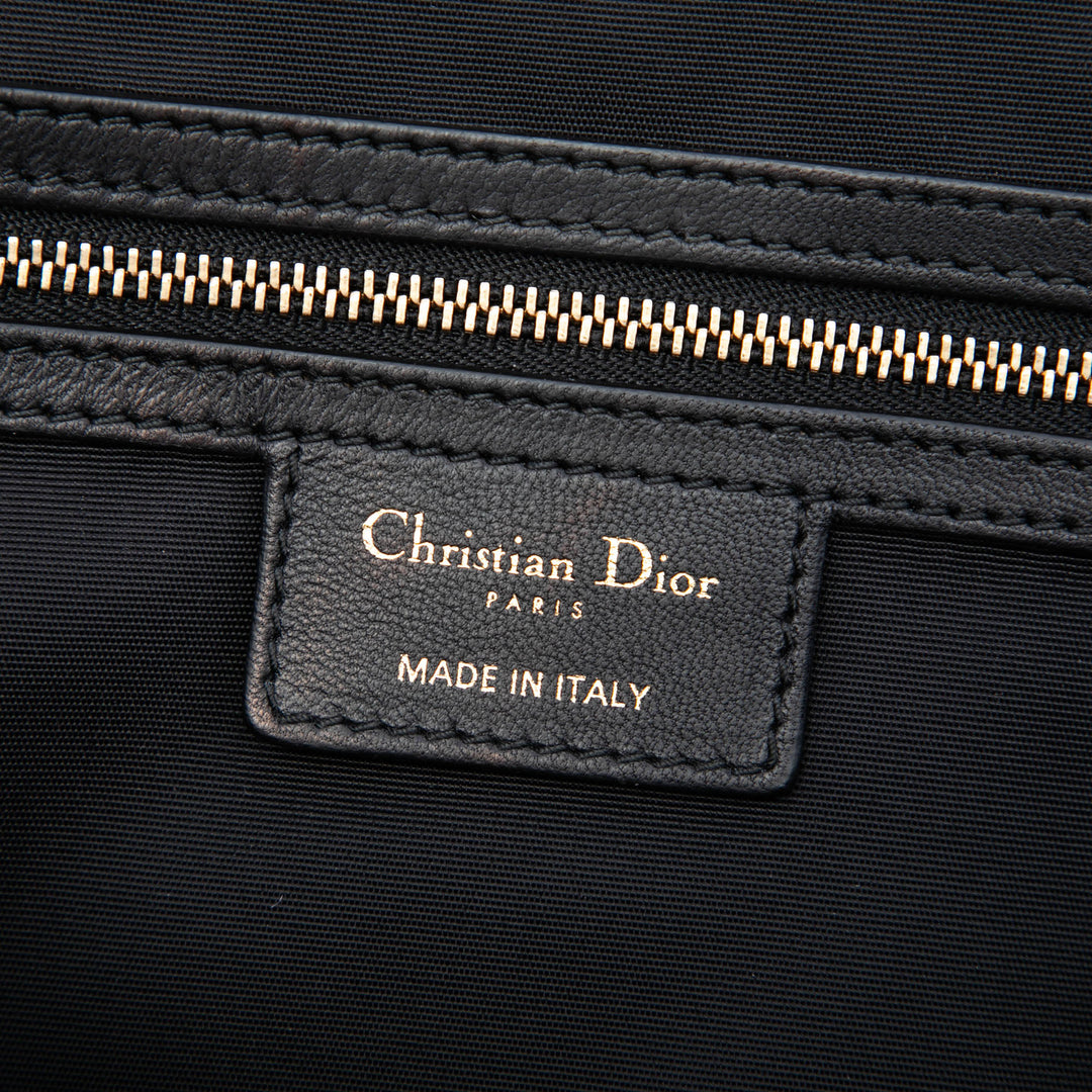 Cannage Souple Zippé Lady Dior Cabas Grand Cuir d'agneau Noir