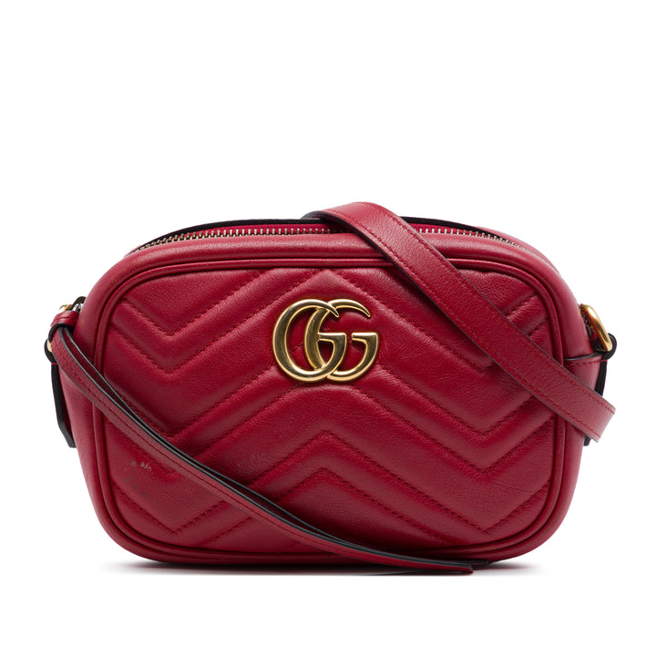 GG Marmont Matelasse Sac Mini Rouge
