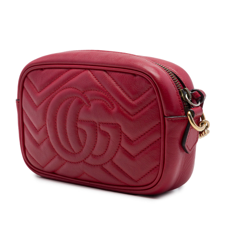 GG Marmont Matelasse Sac Mini Rouge